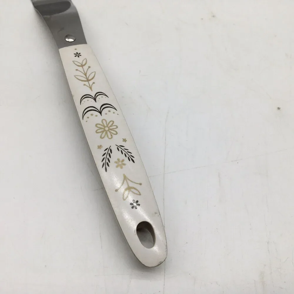Flint Arrowhead Harvest Wheat Pattern Icing Spreader Spatula Stainless Vtg 12”